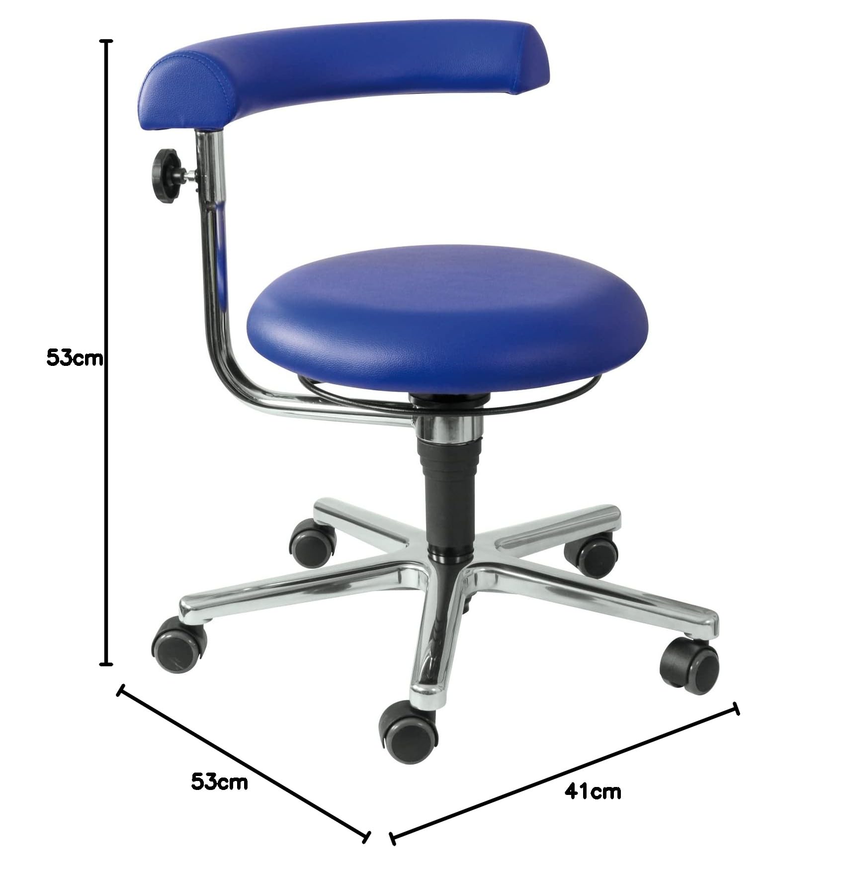 EDUPLAY 110437 Erzieher/in Stuhl, 34-41 cm, Ø 61 x 41 cm, blau