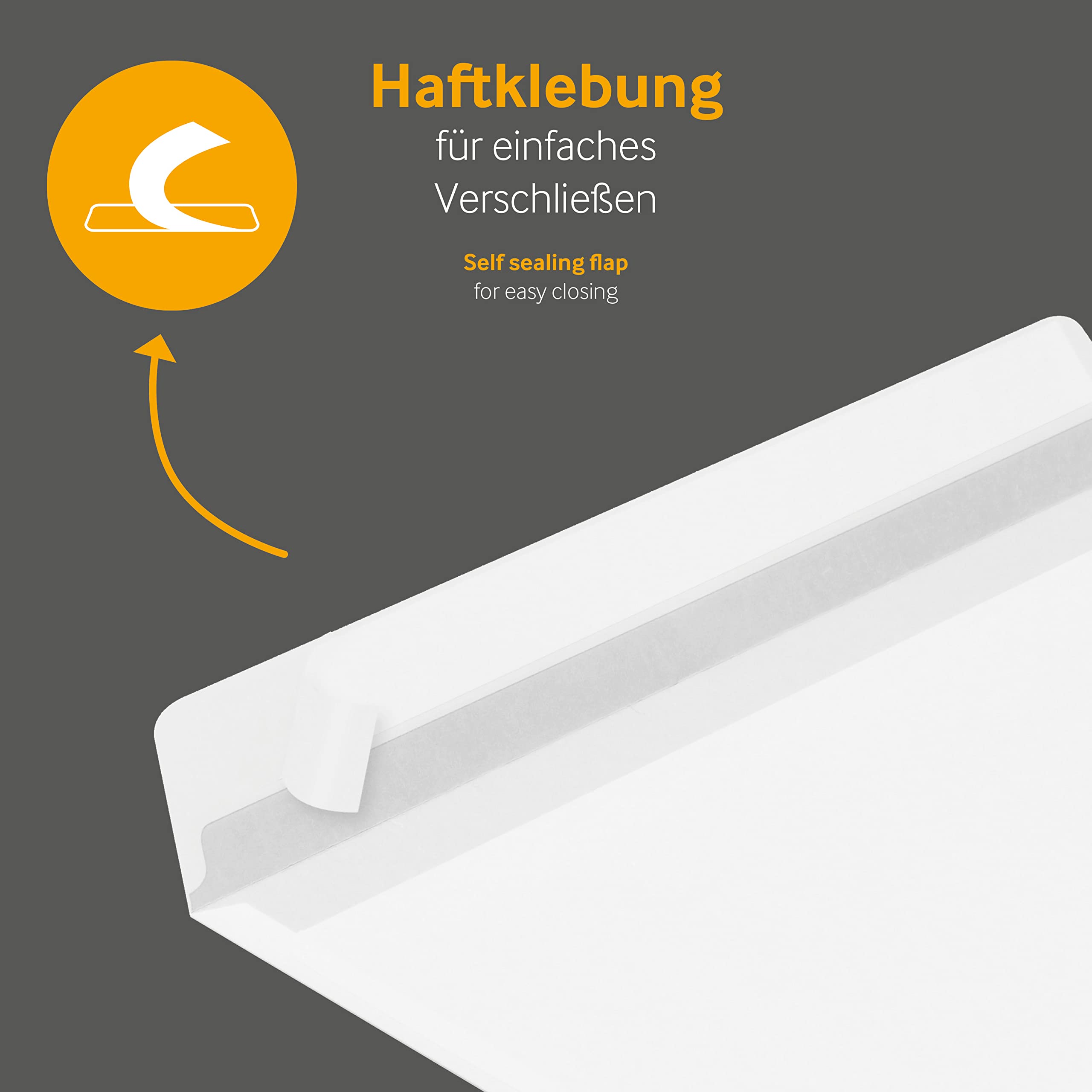 1000 Stück, Briefumschläge, 125 x 235 mm (Kompakt), Haftklebung, Gerade Klappe, 80 g/qm Offset, Ohne Fenster, Weiß, Blanke Briefhüllen