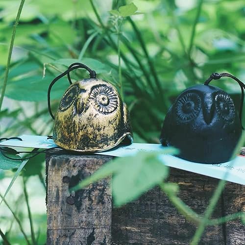 Miniatura 6 de Oavand Campanillas de viento pequeñas japonesas bendecidas al aire libre Iwachu de hierro fundido de la suerte campanillas de viento conmemorativas