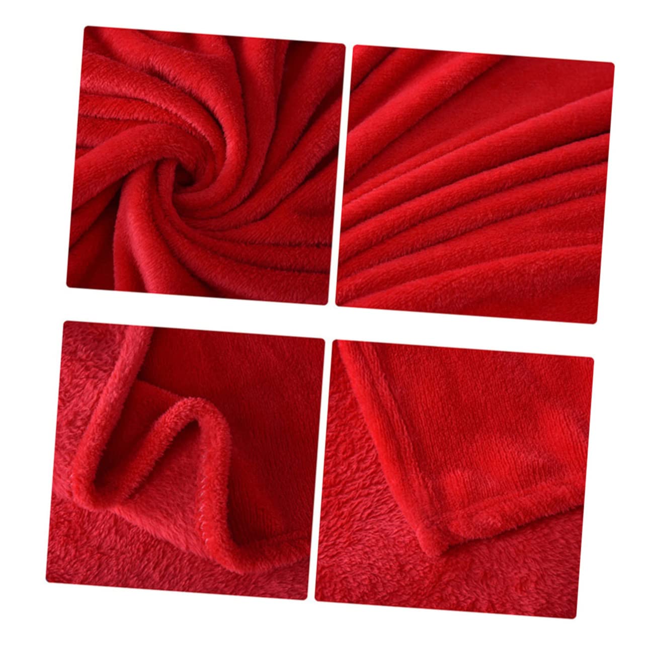 GRIRIW Fleece Pet Blanket Red Solid Color Flannel Pet Blanket Extra Warmth Super Comfy Polyester Fiber 50x70cm Year Long