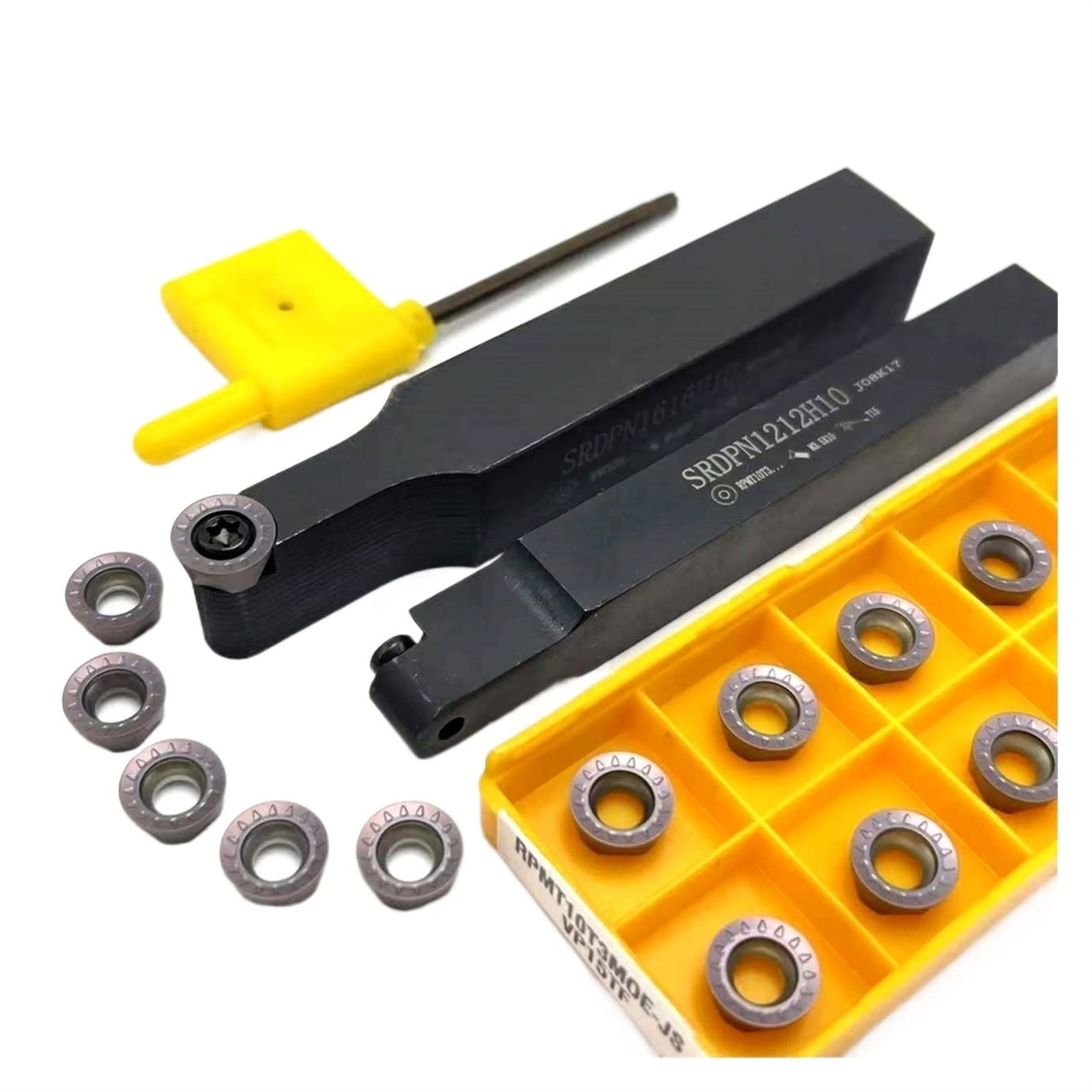 1 PC Tallador de herramientas Turning Baring Bar CNC Soporte de herramientas externas + 1 0pcs Herramienta de torneado YIJIAN (Size : SRDPN1616H10, Color : NO inserts)