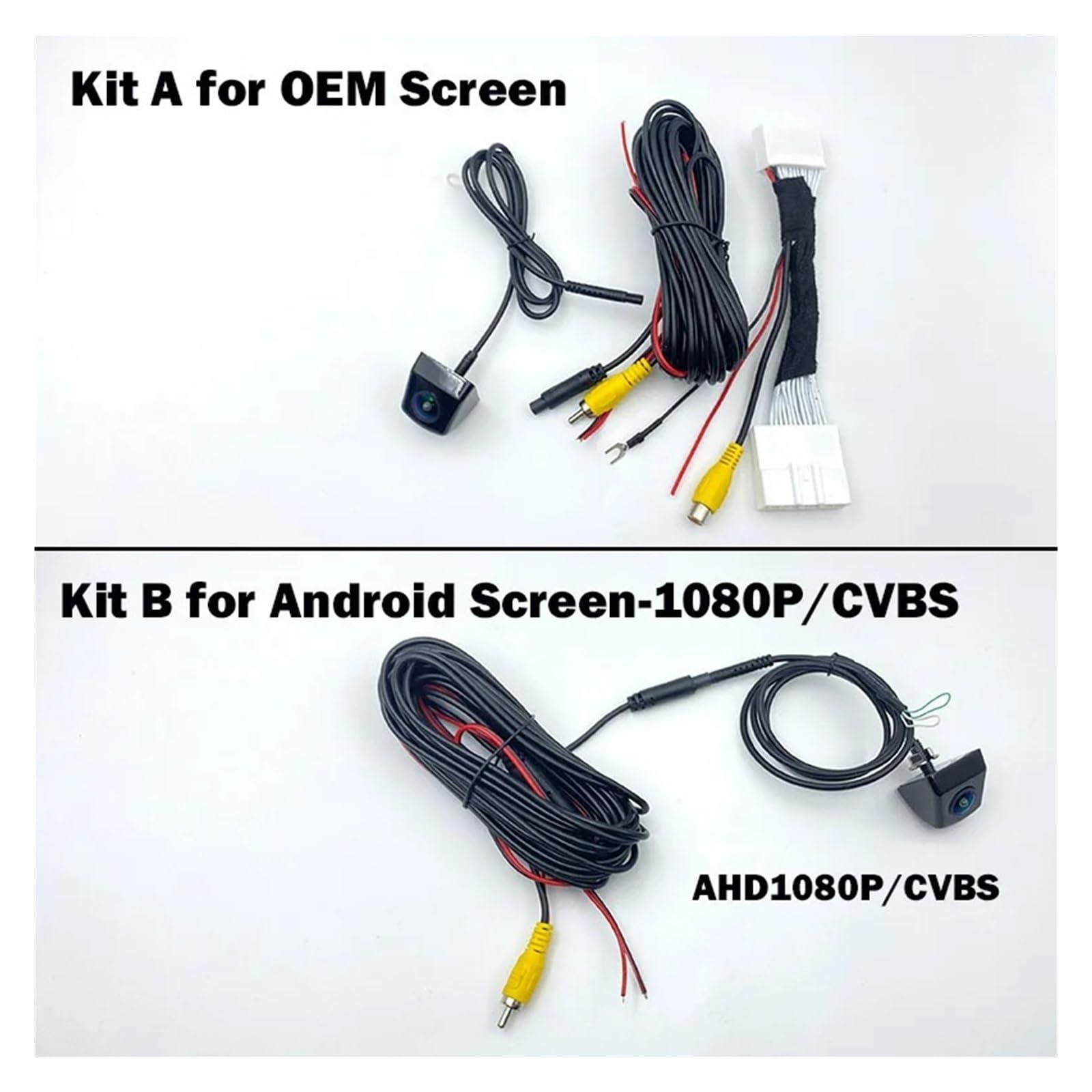 Cámara Aparcamiento para Mazda para CX-5 CX 5 CX5 KF 2017 2018 Pantalla Fábrica HD Visión Nocturna Estilo OEM Vista Trasera Cámara Marcha Atrás Camara Marcha Atras(Kit B 1080P CAM)
