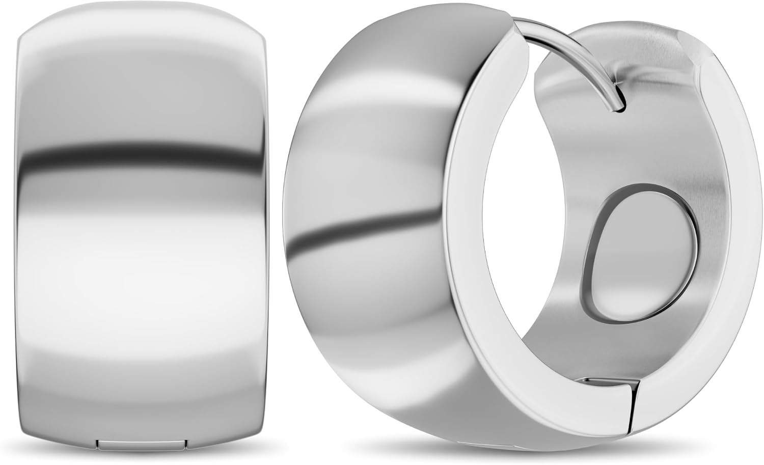 MagnetRX Magnetic Earrings for Women – Premium Magnetotherapy Lymphatic Earring Polished Stainless Steel – Womens Lymphvity Magnetic Therapy Acupressure Earrings (Silver)