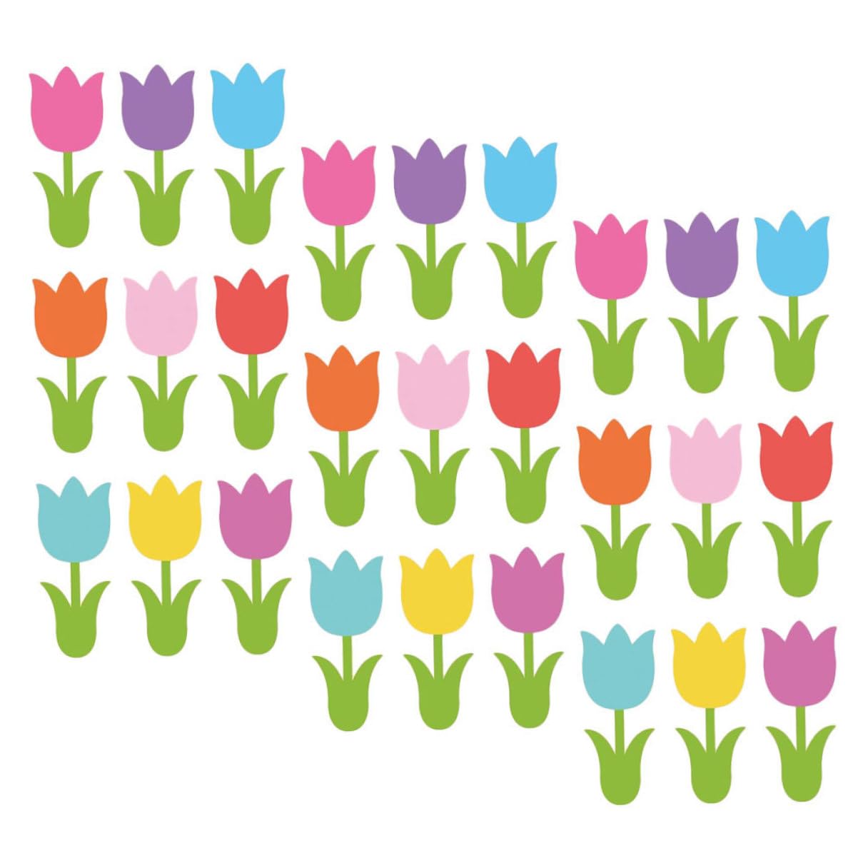 Flores de Tulipanes de Decoraciones de Papel para renovar clases rápido