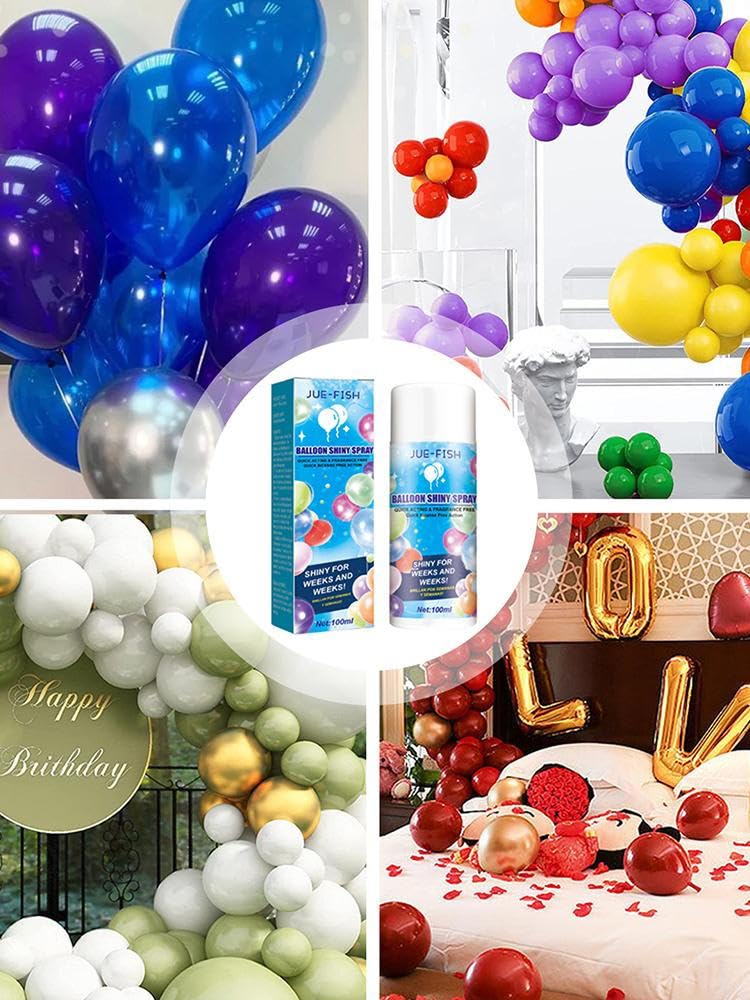 Spray Brillant Pour Ballons Latex 60 Ml - Pour Décorations Fête, Mariage, événements Intérieurs Et Extérieurs