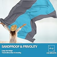 Vista 74 de Beach Blanket Oversized Extra Large 78" X 81",Waterproof Sandproof Beach Blanket 1-7 Adults Lightweight Durable for Travel Camping Hiking Picnic