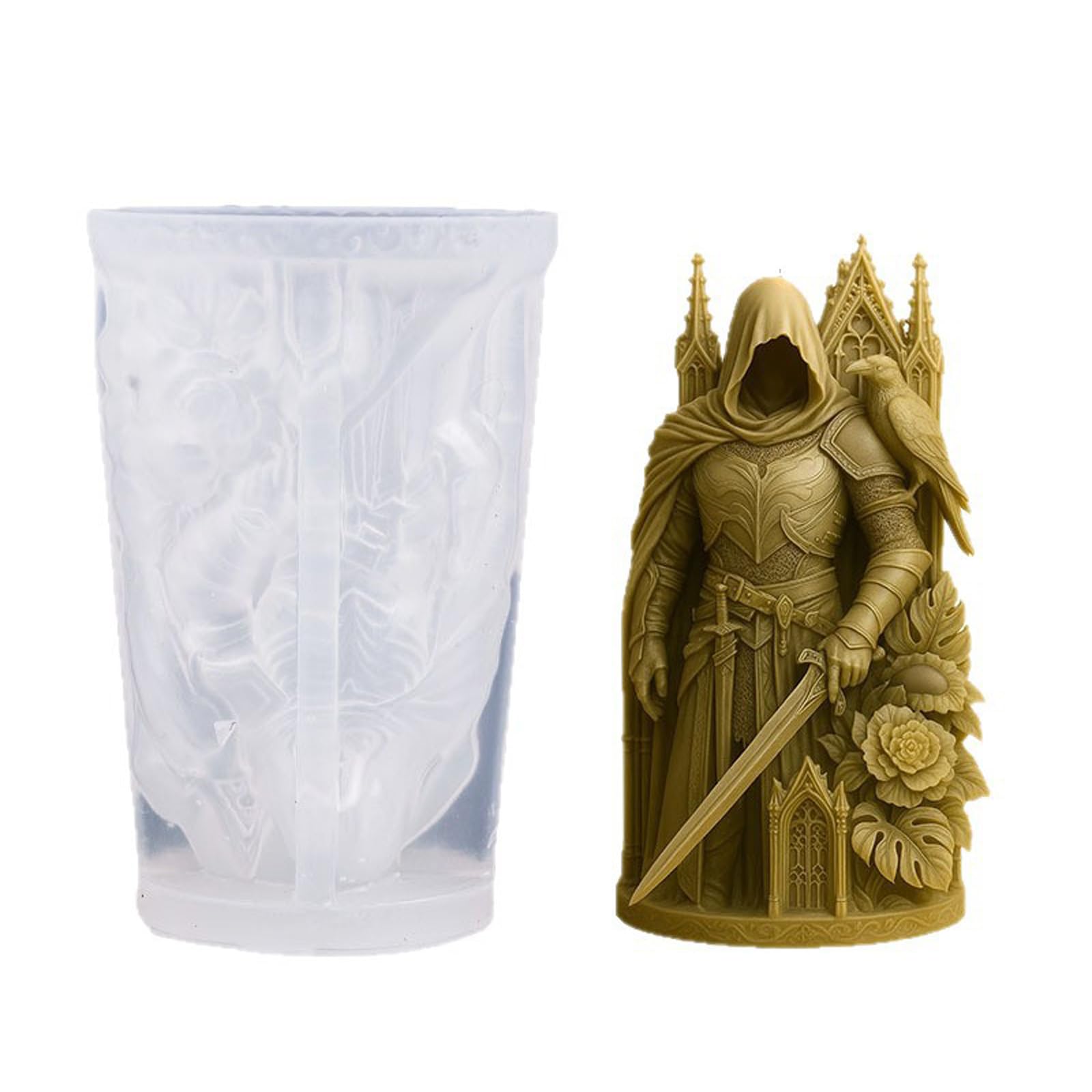 Tsophreniq Creative Knights with Crow Silicone for Scented and Art