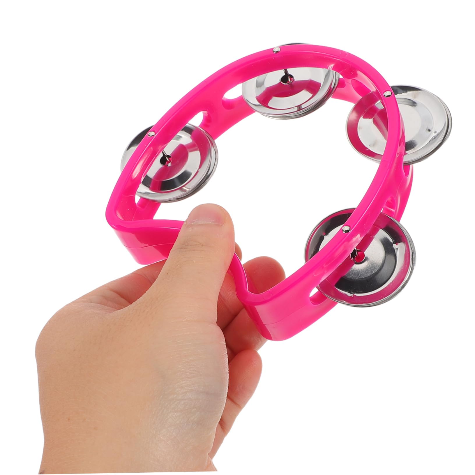 12piezas Pandereta de Plástico Campanilla para Mano Instrumento Musical Pandereta Portátil con Cascabeles para Fiestas y Práctica de Ritmo Sonajas de Percusión para Adultos