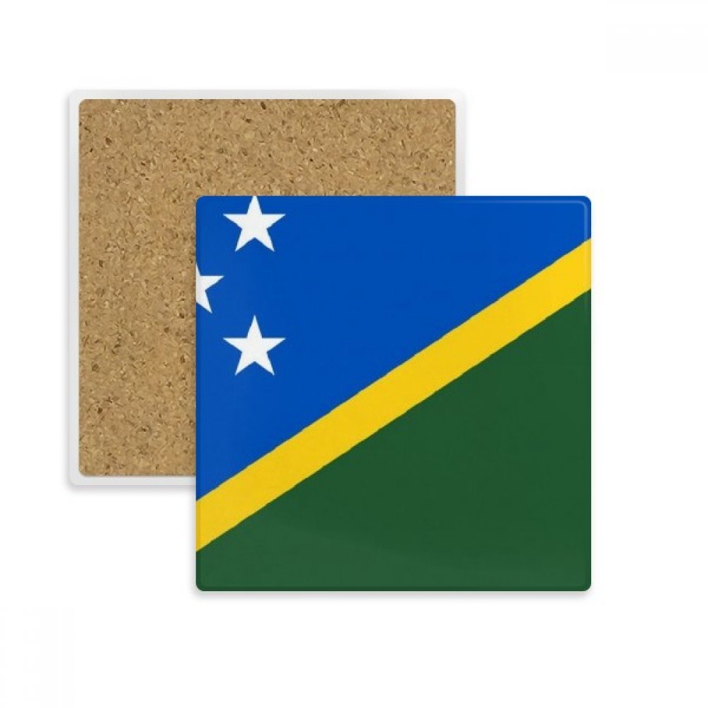 Drapeau Îles Salomon dessous de verre pierre élimine les traces de tasse