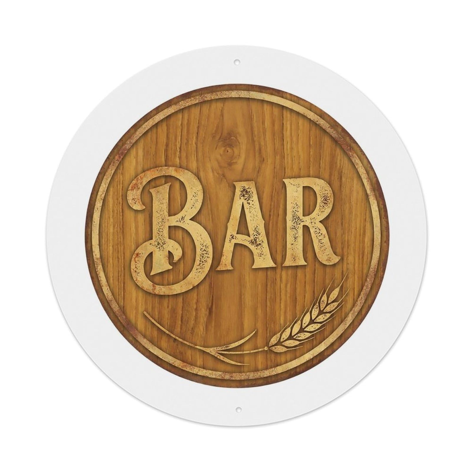 Vintage Beer BAR Teak Finish Retro for Pub Metal Tin Sign
