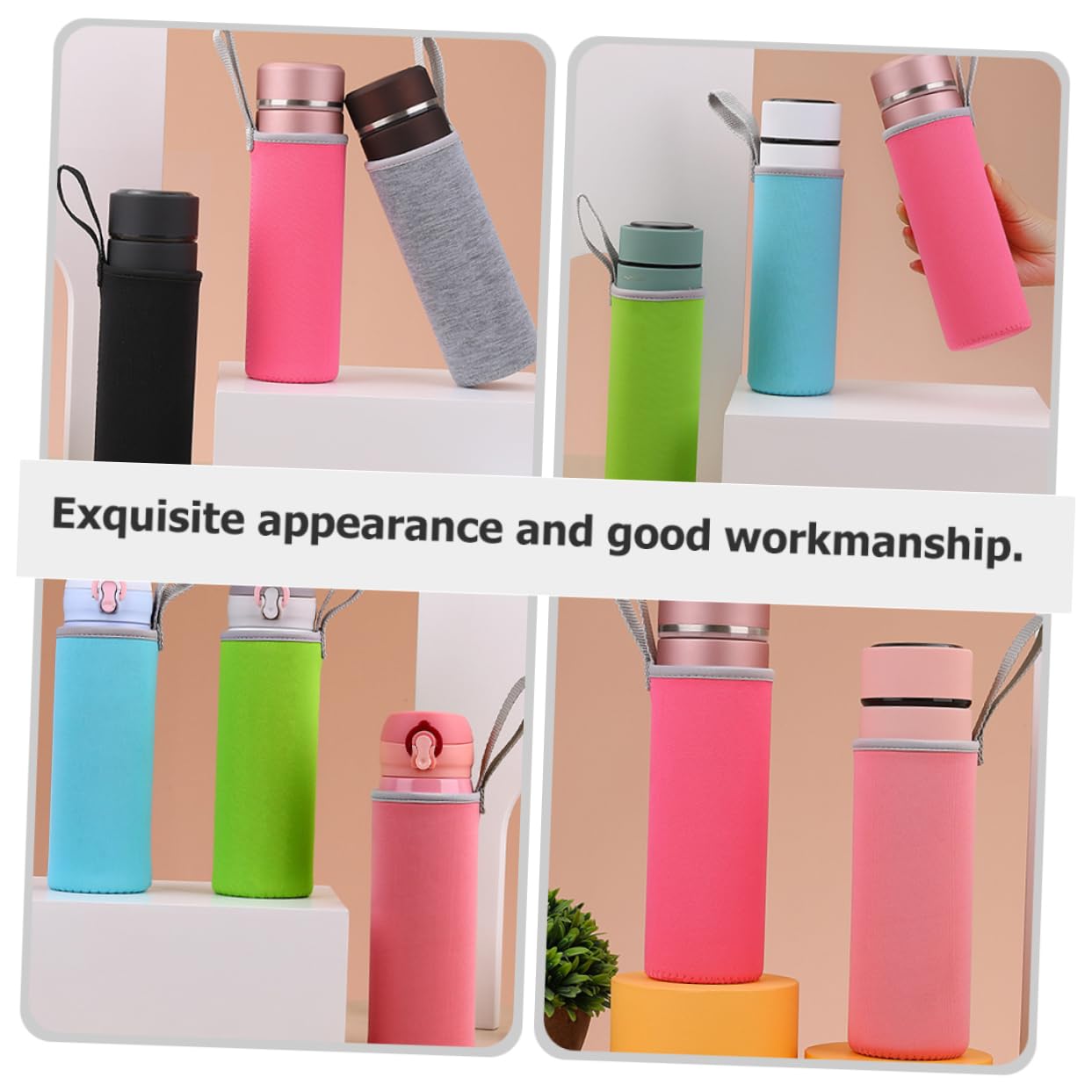 Cabilock Lot De 4 Housses Pour Bouteille D'eau 7 Couleurs 7 Pièces X 4