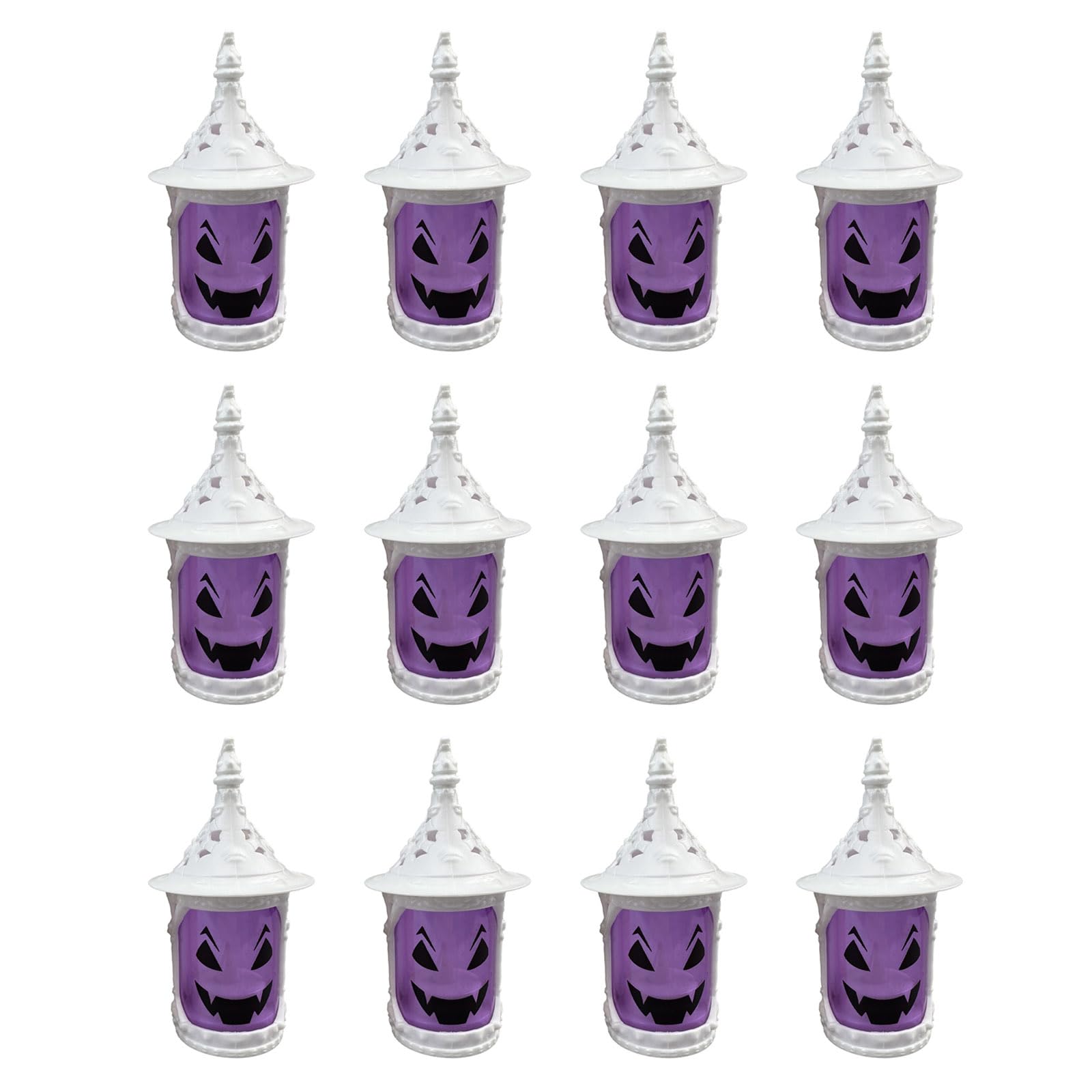 APGLSXY 12Pcs Illuminated Witch Hat Light Battery Operated Witch Hat Light for Halloween Decoration Indoor and Outdoor Battery Operated Halloween Deck