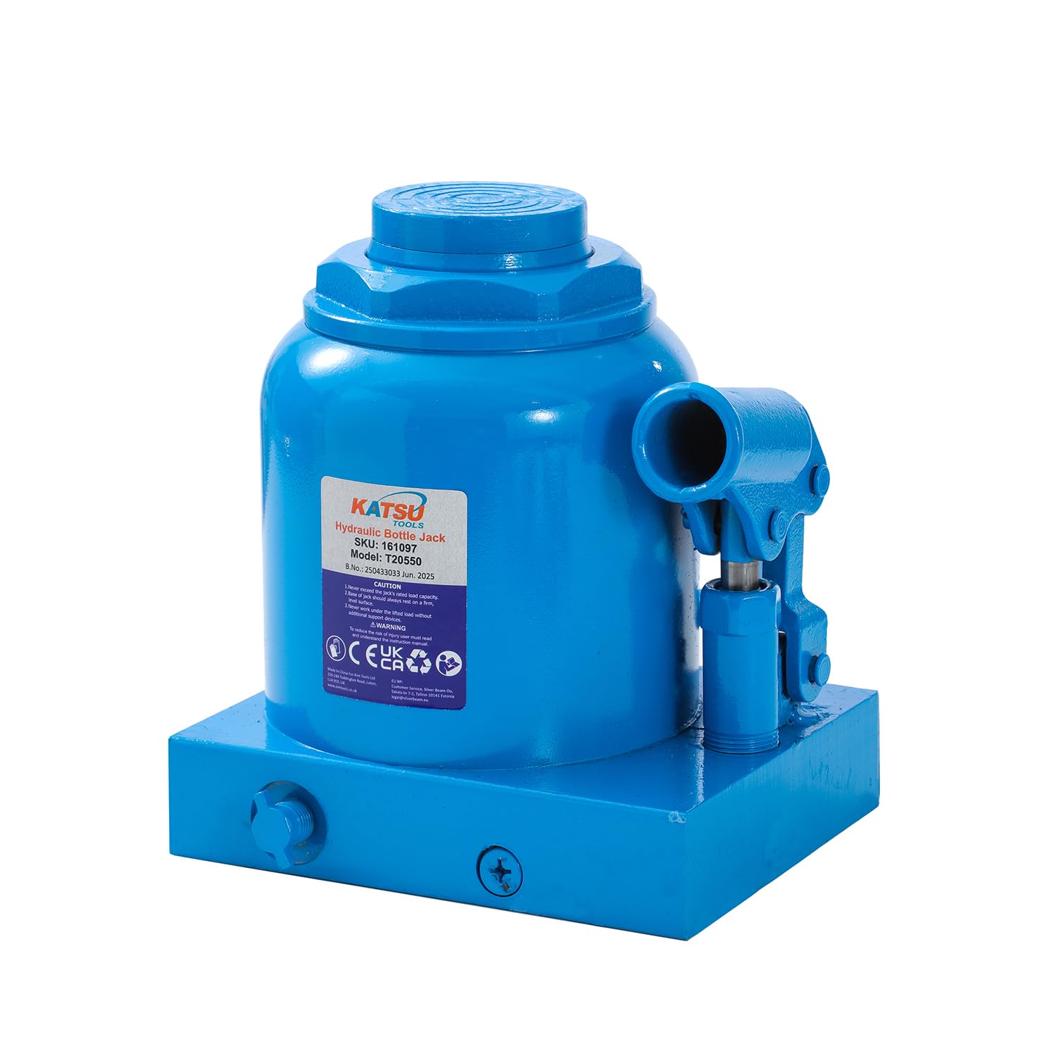 KATSU Tools Gato hidráulico Botella Perfil bajo Compacto 50 T – Elevador Pesado para reparación y Mantenimiento de vehículos