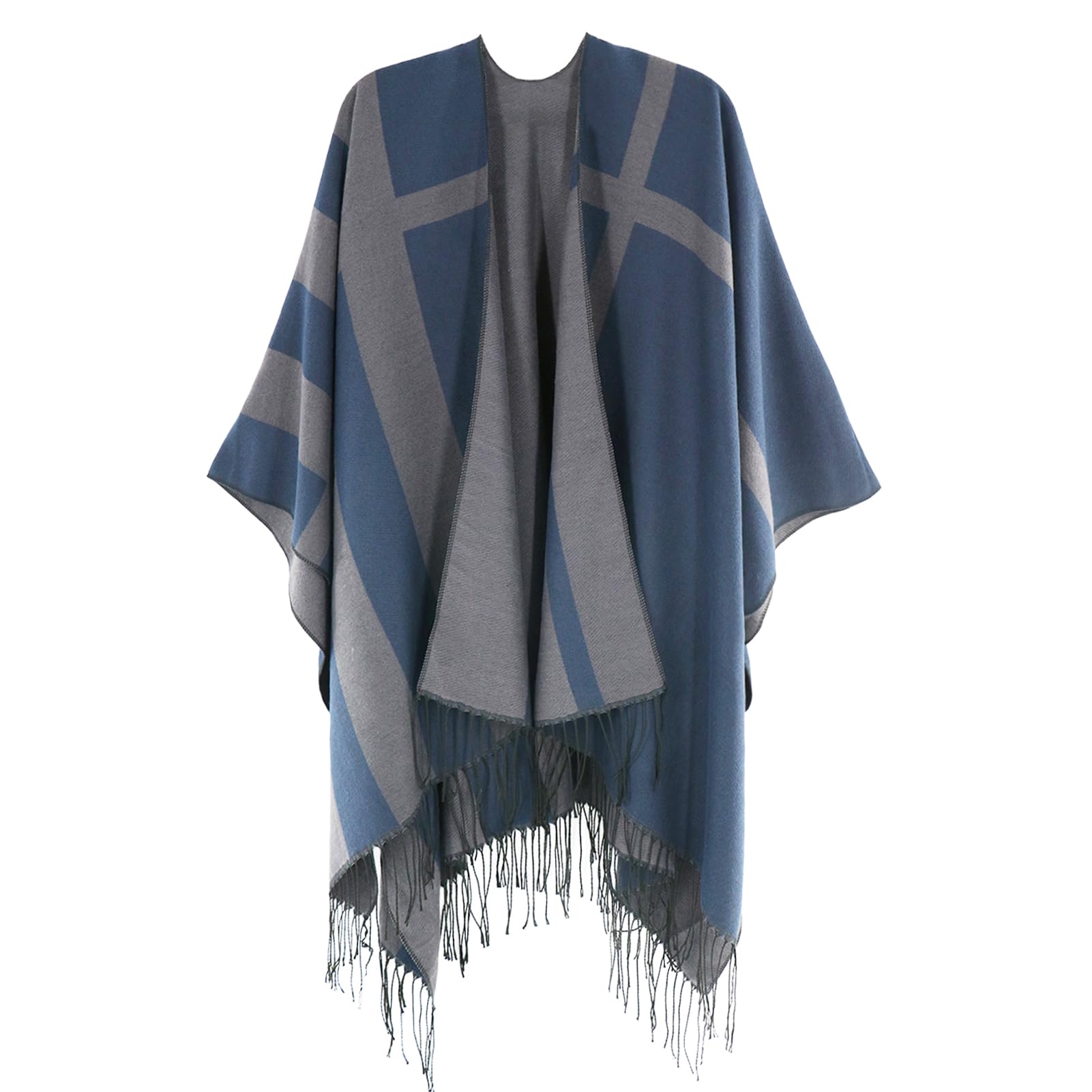 Poncho Shawl Wraps for Women Womens Soft Warm Ponchos Sweaters Open Front Travel Poncho Cape for fall winter