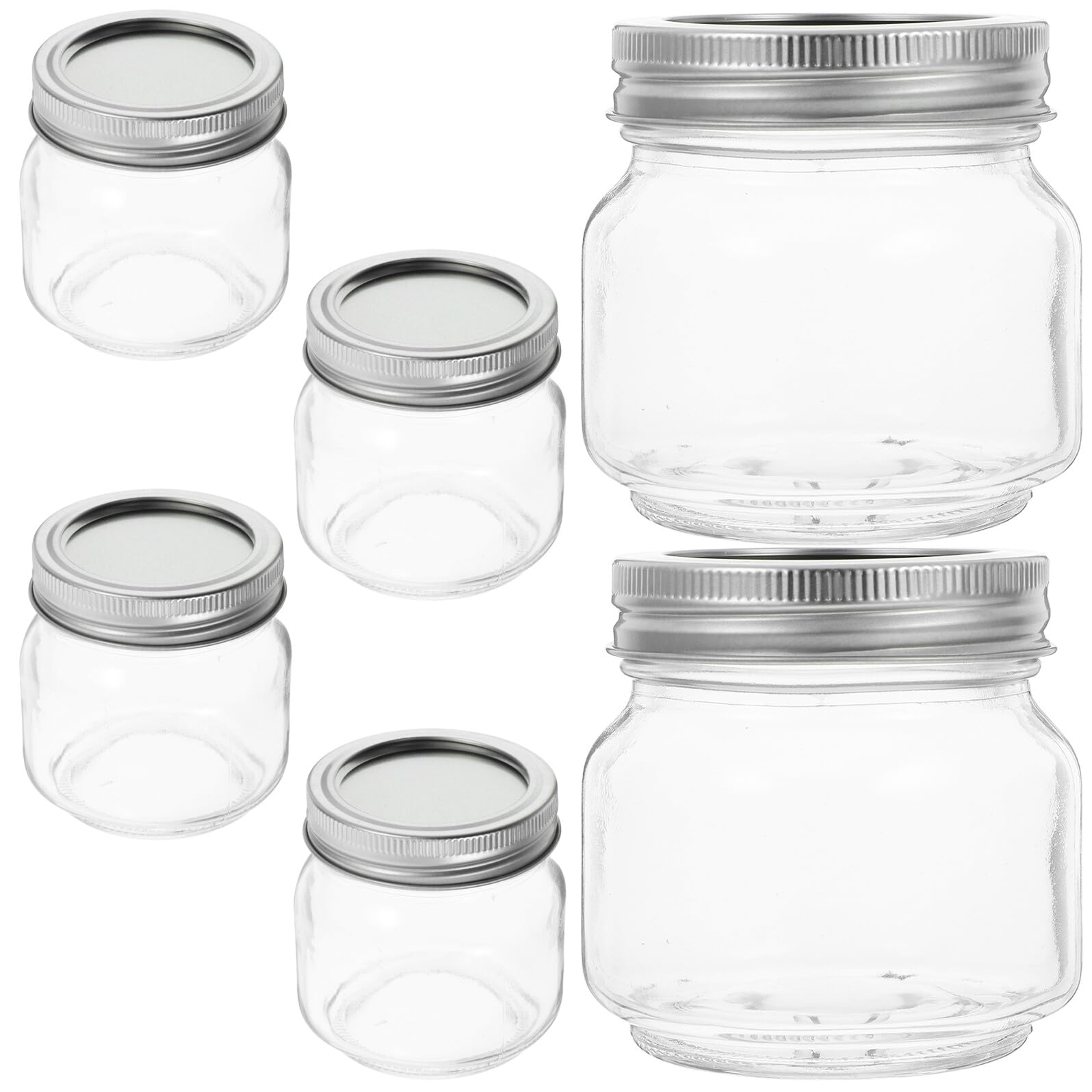 6 Stück Teiliges Glas Einmachgläser mit Luftdichtem Deckel Vielseitige Vorratsgläser für Frische Salate Obst und Konfitüren Zuverlässige Frischhaltedosen für Küche und Haushalt