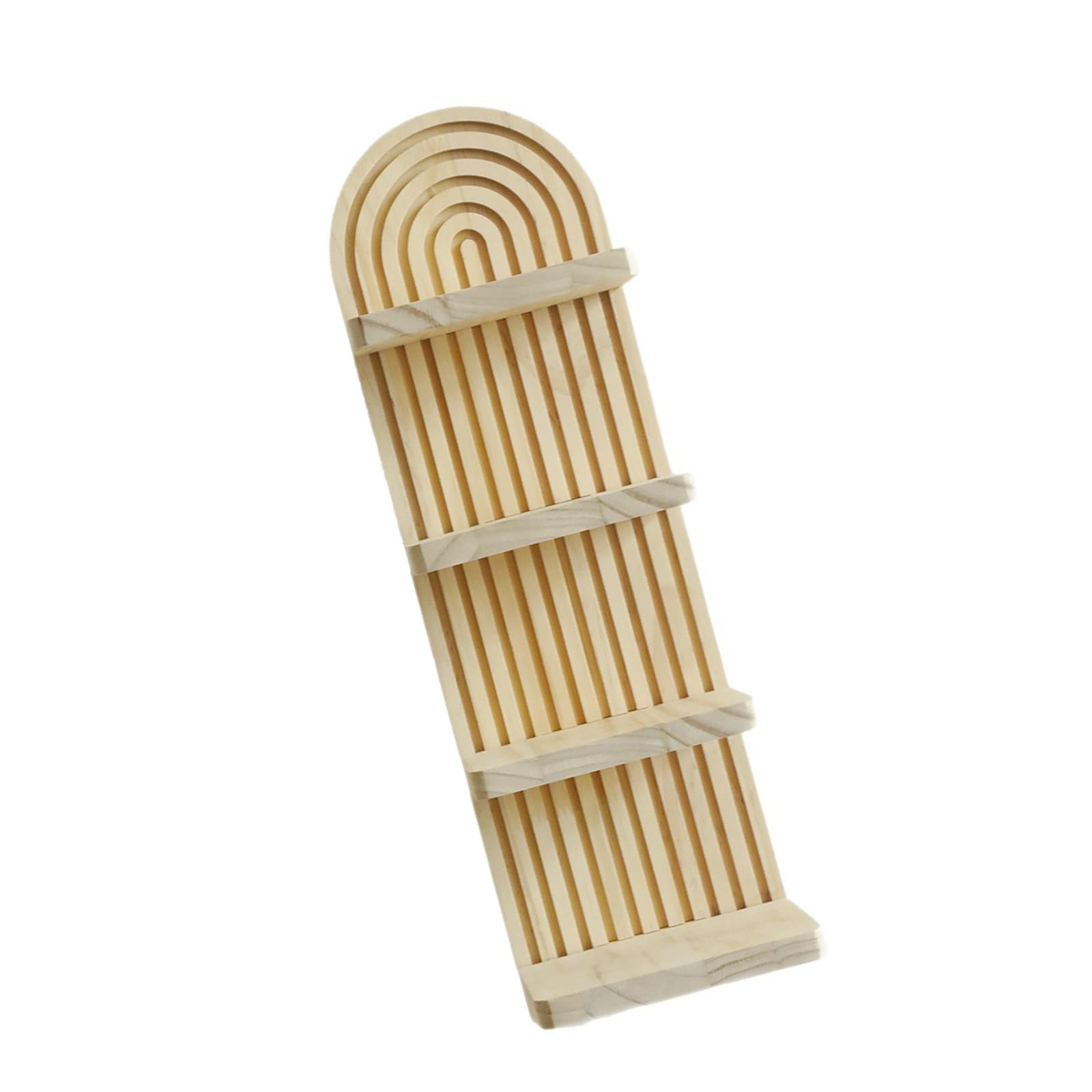Étagère murale en bois à 4 niveaux pour rangement intérieur et décoration de bureau
