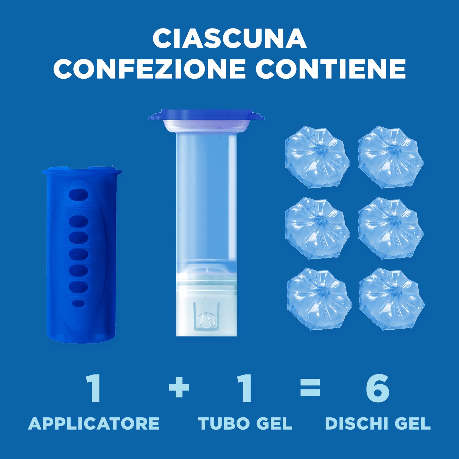 Duck Fresh Discs Base per Dischi Gel Igienizzanti WC, Fragranza Marine, Confezione da 1 Applicatore e 6 Dischetti