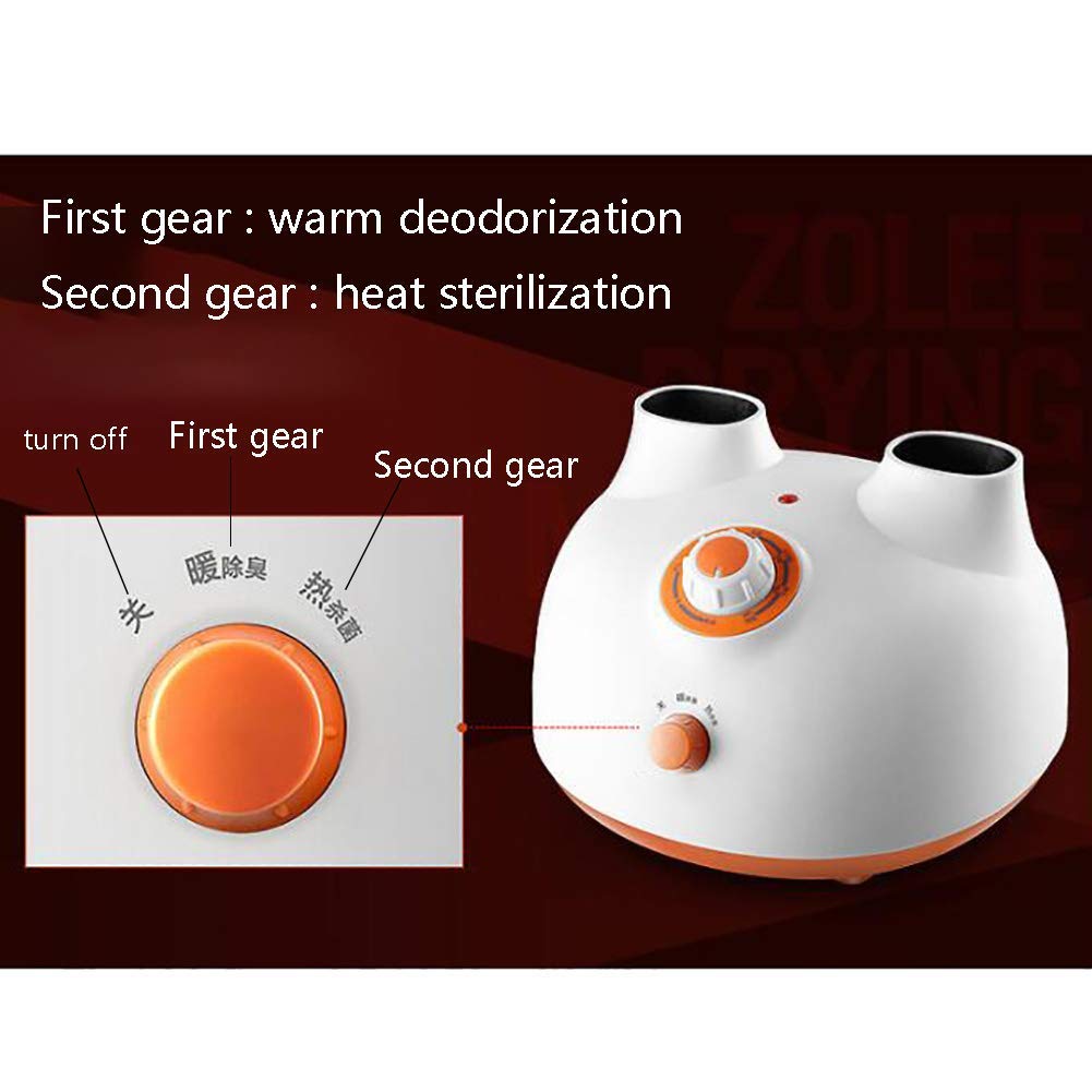 Secador de Zapatos Secador de Guantes con Controles Digitales y función de Temporizador, para secar Zapatos, Botas, Guantes, Calcetines, Botas de esquí, Eliminar olores (Tamaño: 37,4X21,3 CM, 150 W)