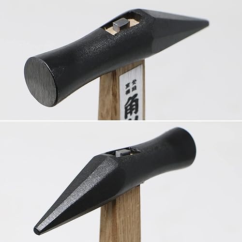 Miniatura 2 de KAKURI Mini martillo con perforador de uñas, ligero de 3.5 onzas, martillo pequeño de precisión japonés para manualidades y pasatiempos, cabeza