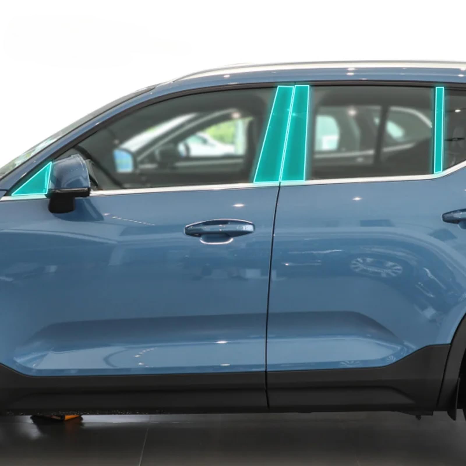 Pellicola protettiva per carrozzeria auto B C per lunotto della finestra con membrana anti-graffio TPU PPF, accessori per Volvo XC40 2020-2024 (trasparente)