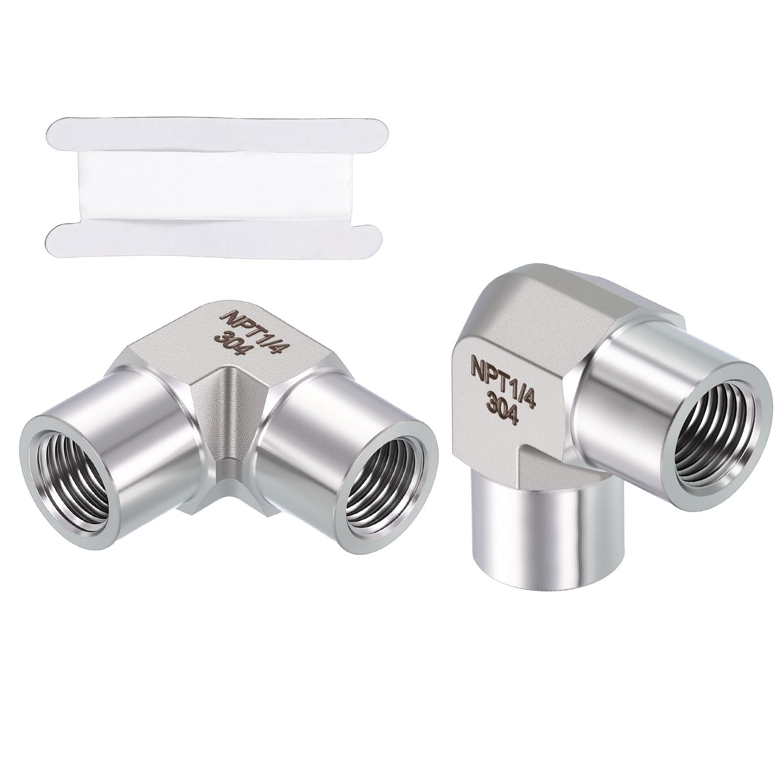 Coude de rue 90° NPT 1/4 en acier inox forgé 304, étanchéité haute pression