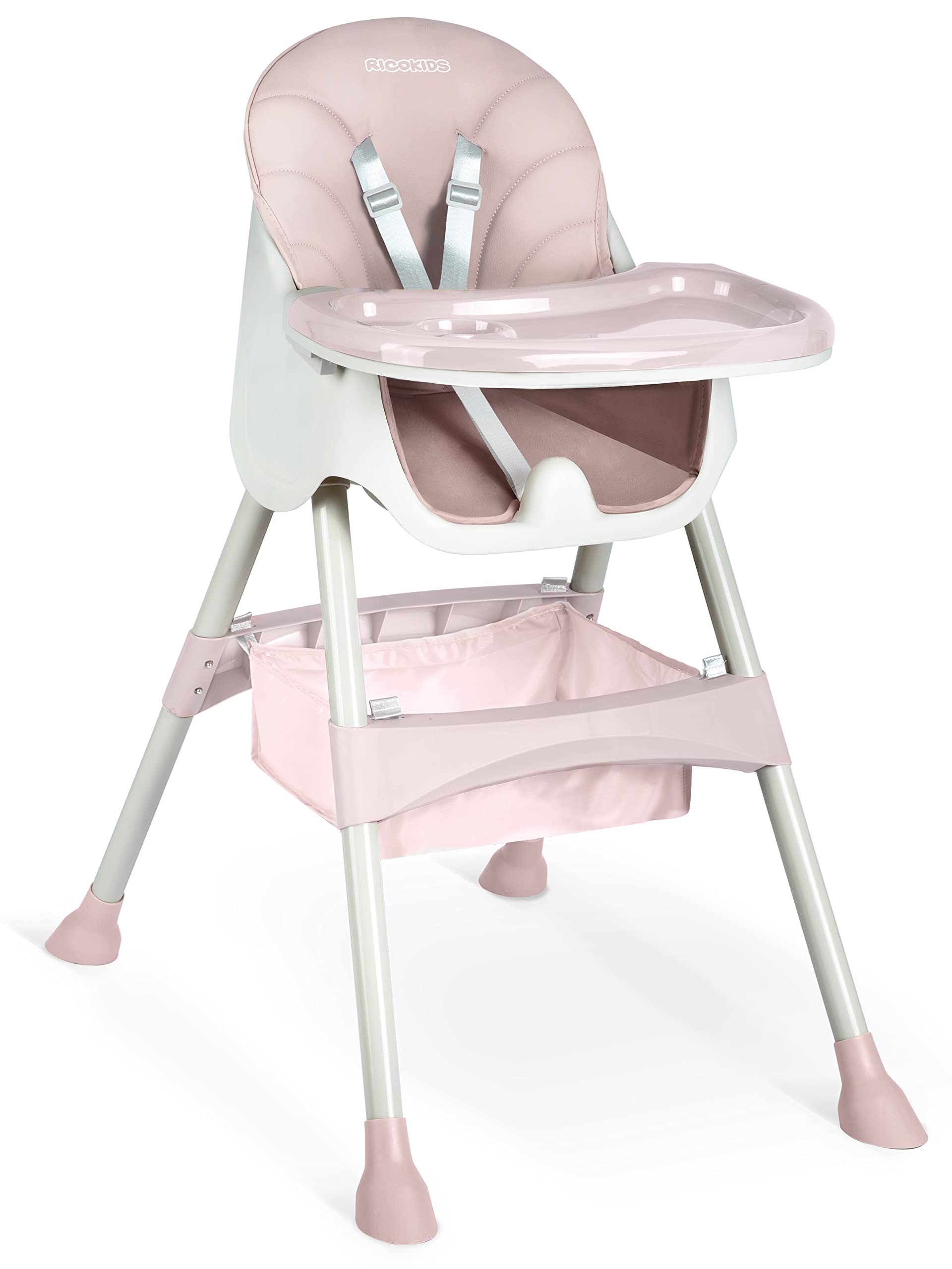 Trona de bebé Milo con mesa (rosa)