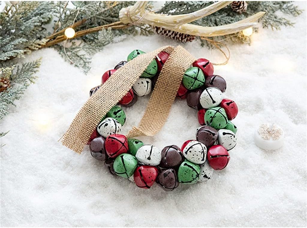 Colour Bell Pendant Retro Iron Art Bell Wreath Pendant Display Window Decoration