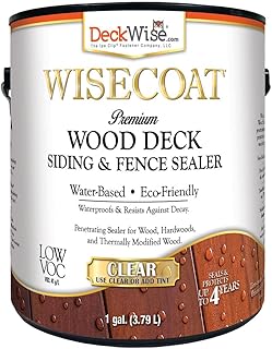 DeckWise WiseCoat Clear Hardwood Deck, Siding & Fence Waterproofing Sealer (1-Gallon)