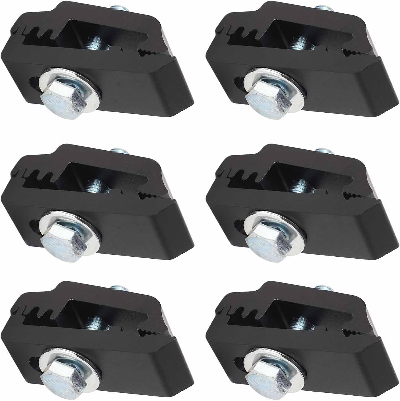 Truck Bed Cover Clamps 6pcs 1112514 Aluminum Low Pro Mounting Clamps for Most Truck Beds (Black)