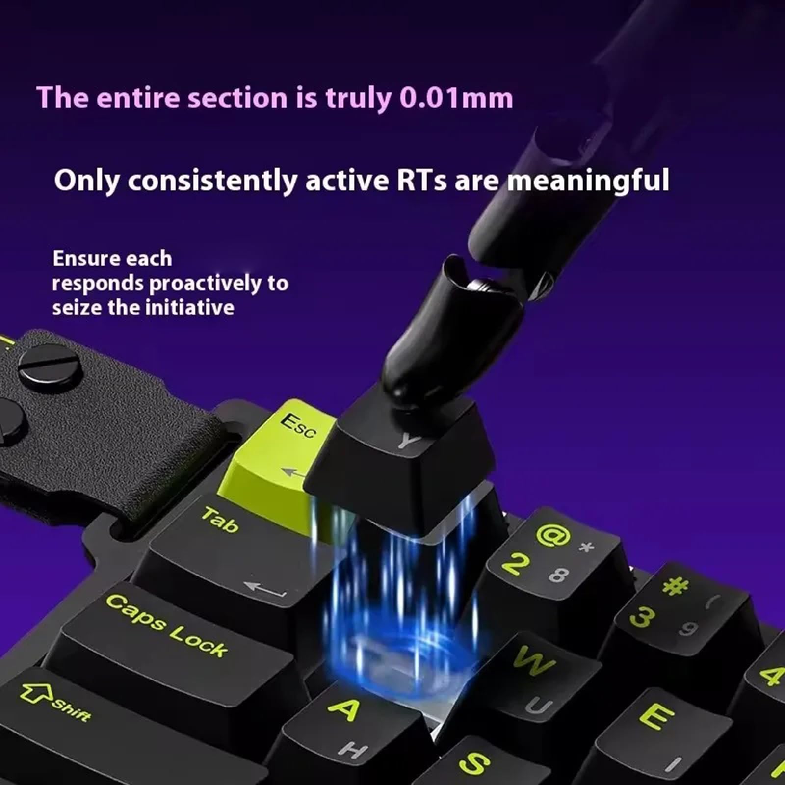 Tastiera da gioco meccanica 8K con tastiere retroilluminate RGB e anti-ghosting tasso risposta