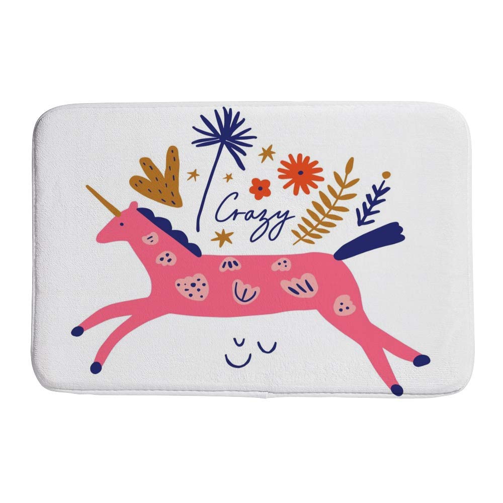 Tapis de douche licorne 91x61 cm idéal pour égayer la sortie du bain des enfants