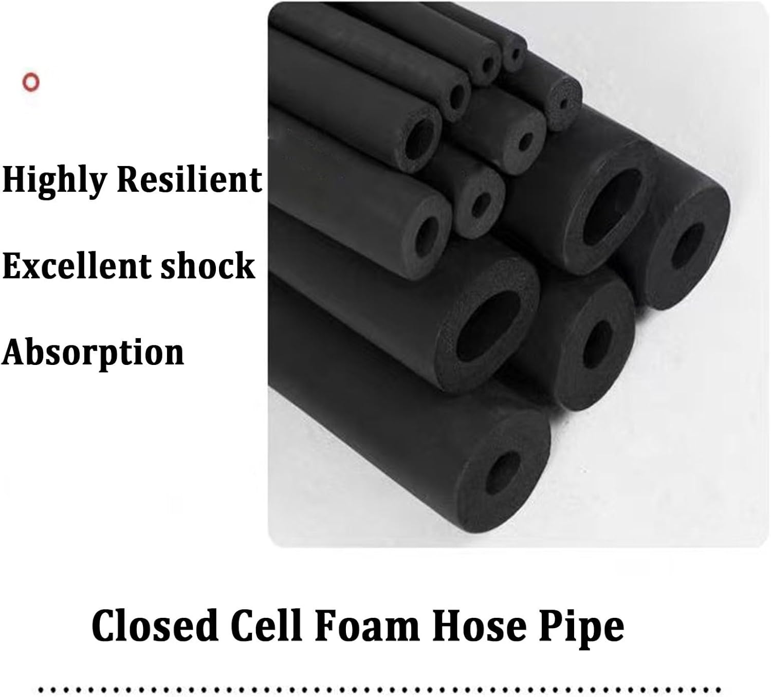 Waterproof Pipe Insulation, Rubber Foam Winter Freeze Protection Tube, Pipe Insulation Foam Tub, for Water, Air Conditioning, Industrial Pipes(T20MM X ID48MM X 2M)