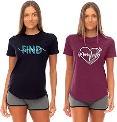 Kit 2 Camisetas Longline Feminina MXD Conceito Slim Casual Fitness Várias Estampas