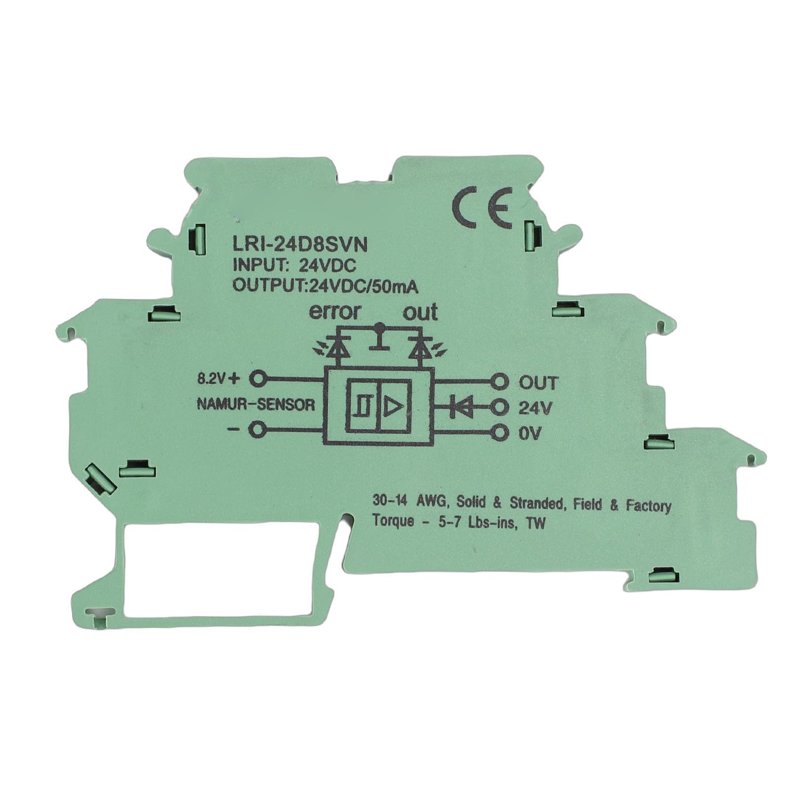 Módulo de relé de Estado Sólido, Bloque de Terminales Ultrafino, | Contactos de Aleación AgCdO, Conmutación de 50mA a 1kHz, Indicador LED de Fallo, Compatible con Sensor NAMUR, Ancho de 6.2