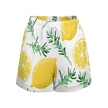 Amazon.co.jp: ショートパンツ レモン 柄 果物 フルーツ柄