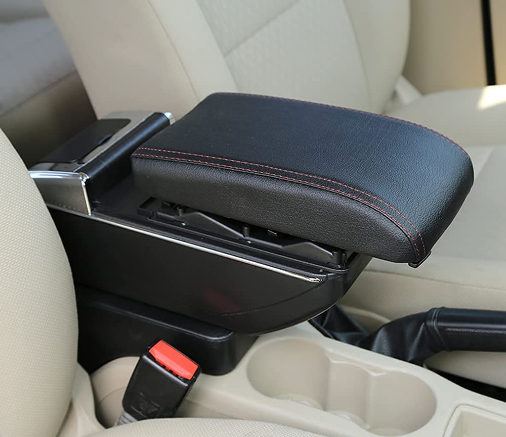 Rotatable Leather Centre Armrest Console Storage Box Car Accessories - View #10