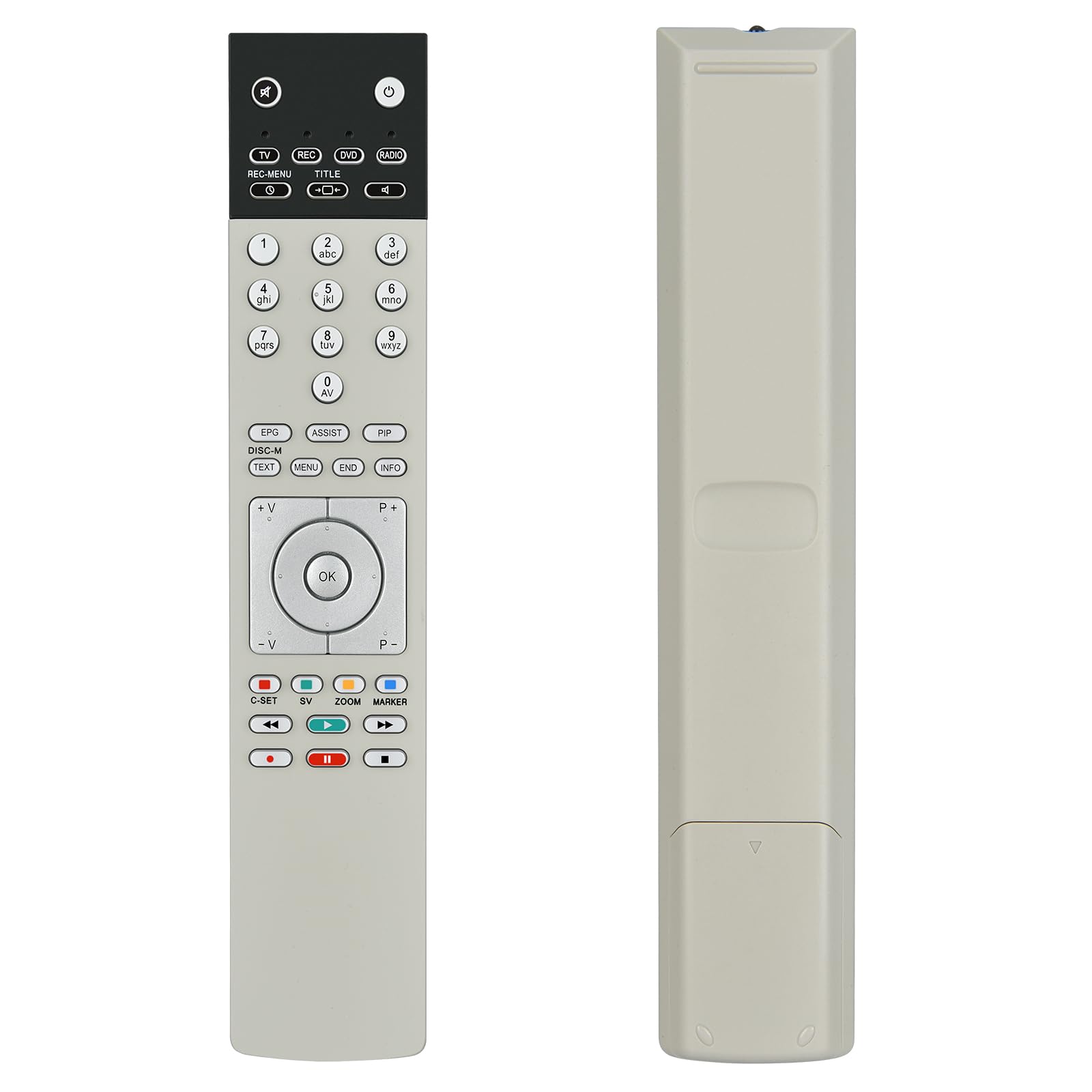 Nouvelle télécommande de rechange compatible avec Loewe TV DVD Radio 89950A10 89900A23 89950A23 89900A00 Assist 1 52435W85 | 67503 Assist 2 Art 40 | Art 48 | Art 50 | Art 55 | Art 600 Couleur