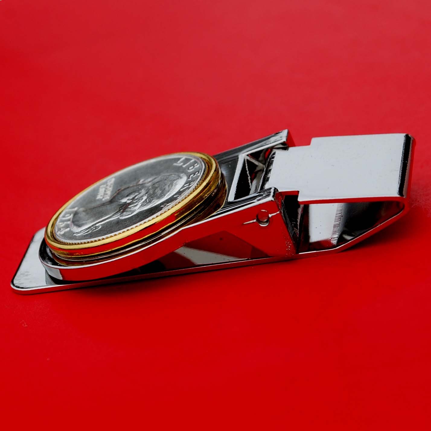 US 1946 Washington Quarter Dollar Coin Hinged Money Clip NEW