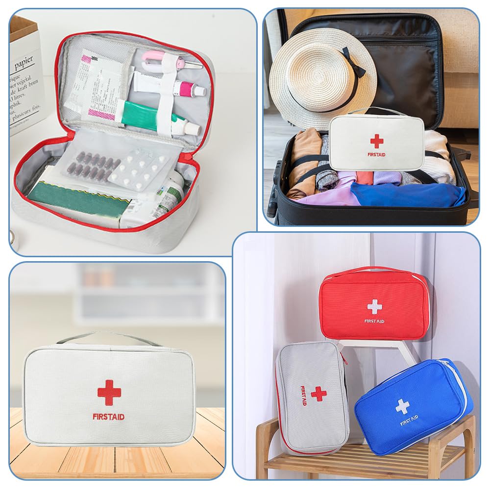 1 Pieza vacío Bolsa de Primeros Auxilios, pequeña Bolsa de Medicina, Borsa Pronto Soccorso Vuota, para el hogar,Oficina,vehículo,Camping, Lugar de Trabajo y Actividades al Aire Libre (vacío)