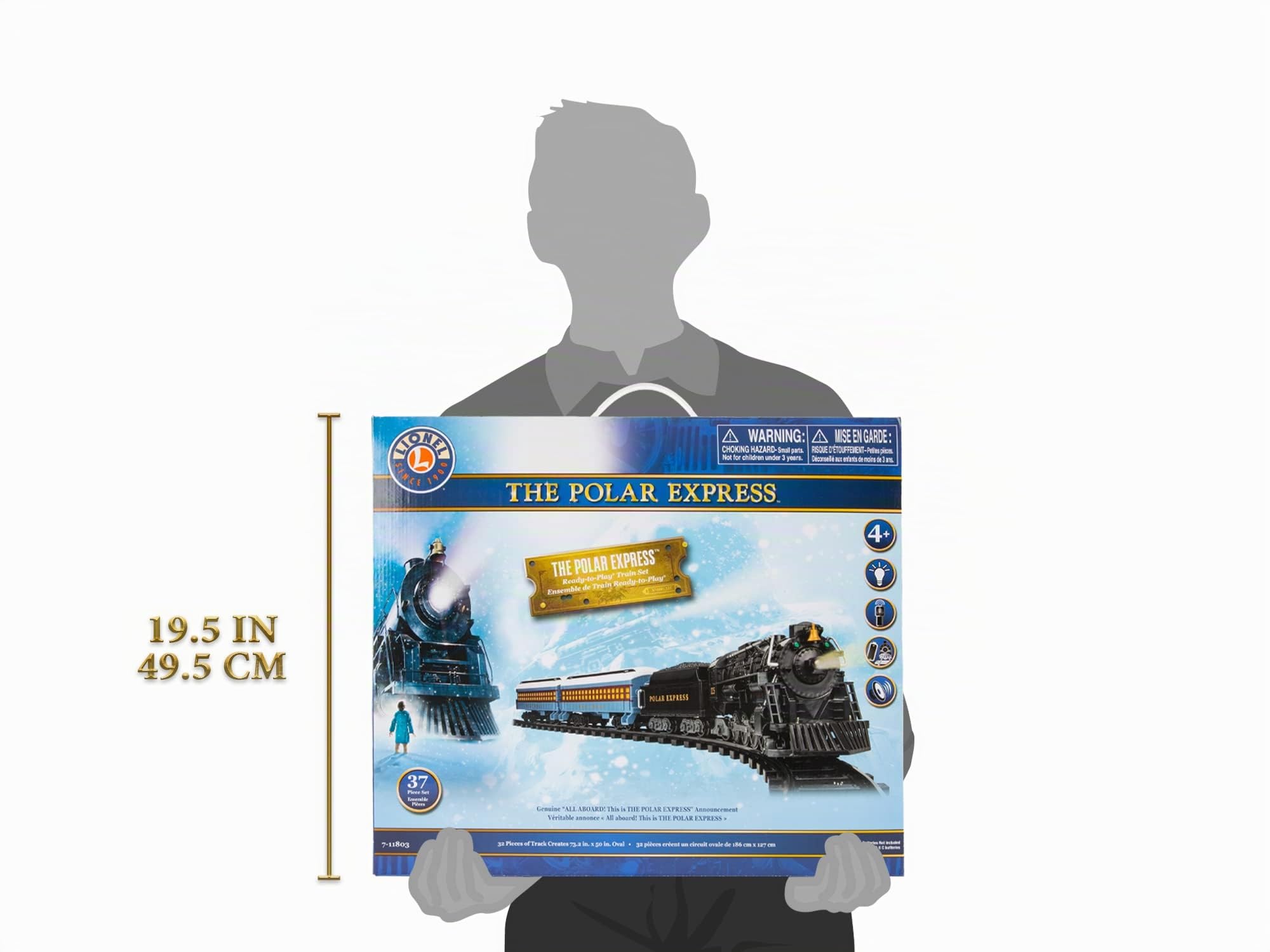 Lionel Polar Express Kit de Train Miniature avec Rail Style Berkshire avec lumières, Effets sonores et télécommande Multicolore