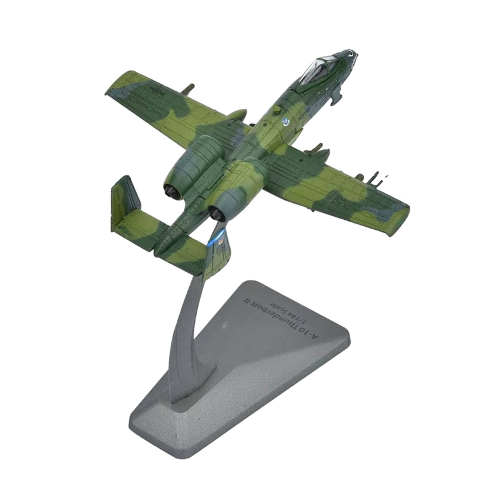 Modello Aereo a 10a in Metallo con Supporto in 1 100 Jet d'Attacco Modello da Collezione Dettagli di Superficie Adatto per Esposizione su Tavolo Libreria Postazione Lavoro
