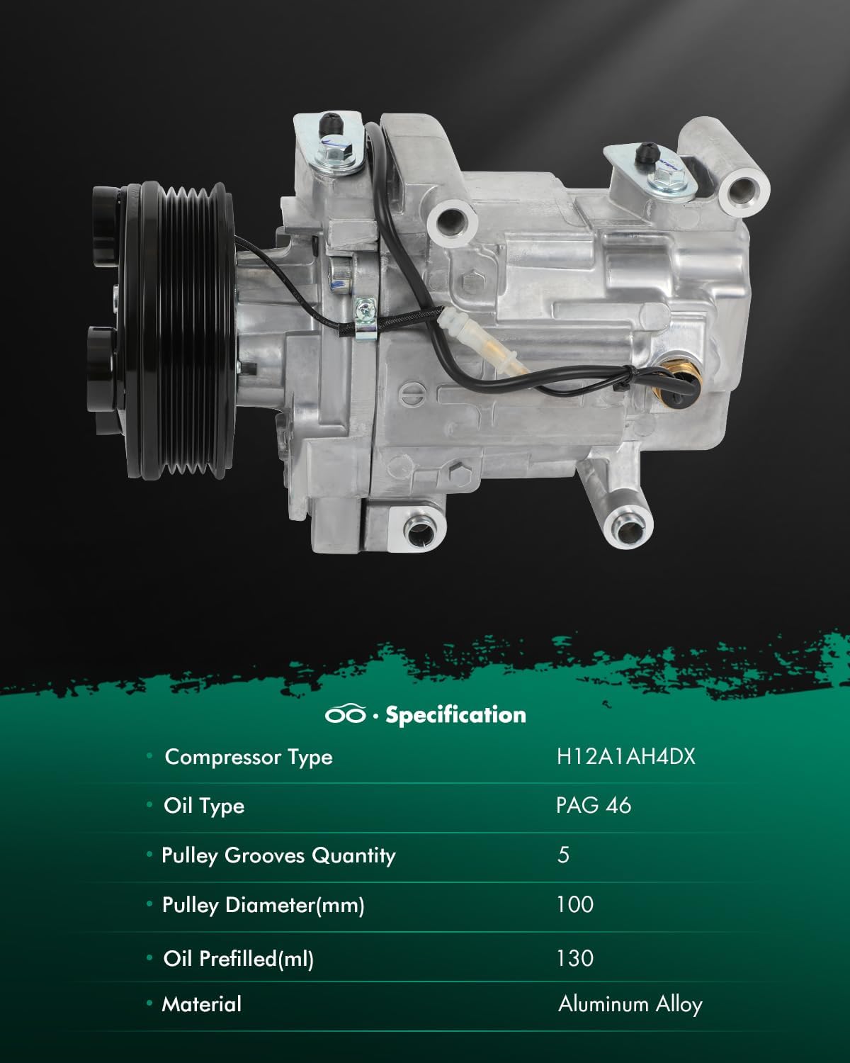 SCITOO AC Compressor Fit for Mazda 3 2.0L 2.3L 2004 2005 2006 2007 2008 2009, Air Conditioning Compressor for Mazda 5 2.3L 2006 2007 2008 2009 2010, OE 58463