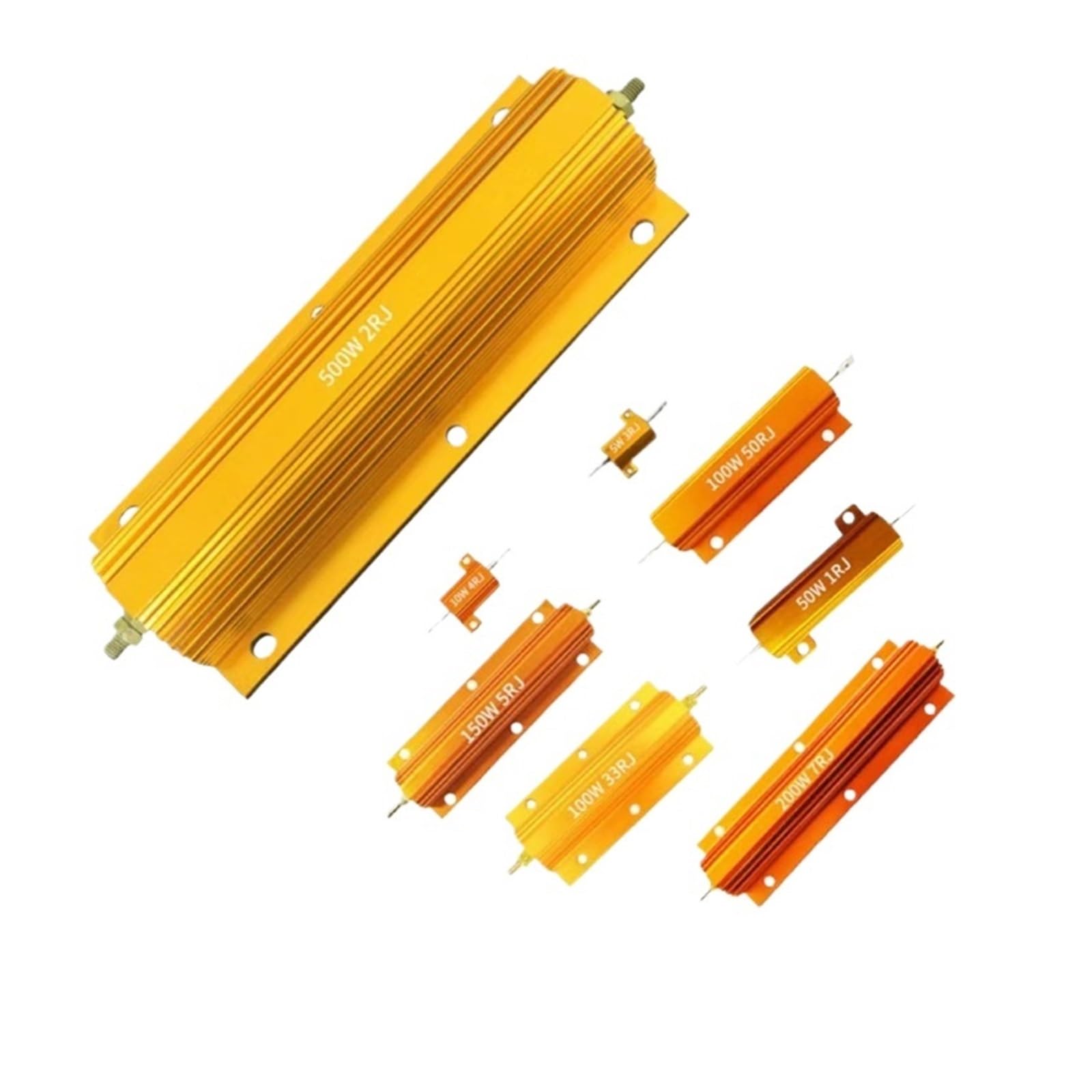 500W 100R RX24 Aluminium Power Metal Shell Fall Drahtwiderstand