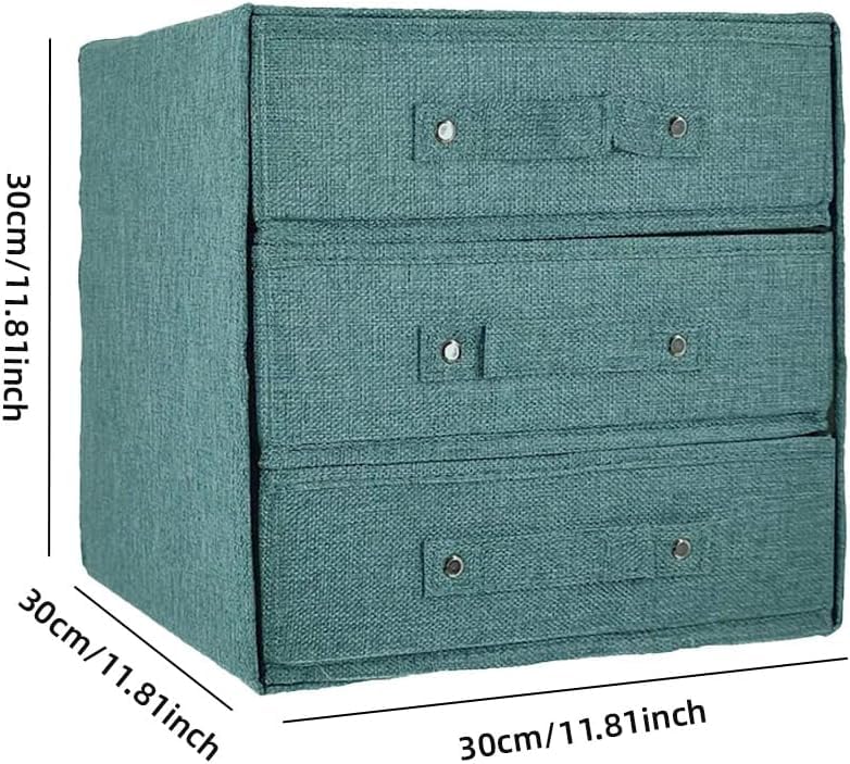 Stoff Aufbewahrungsbox mit Deckel faltbar Schublade Teiler Organizer Kleiderschrank Schublade Teiler Unterwäsche Schrank für Socken, BHs, Krawatten (3 * 3)