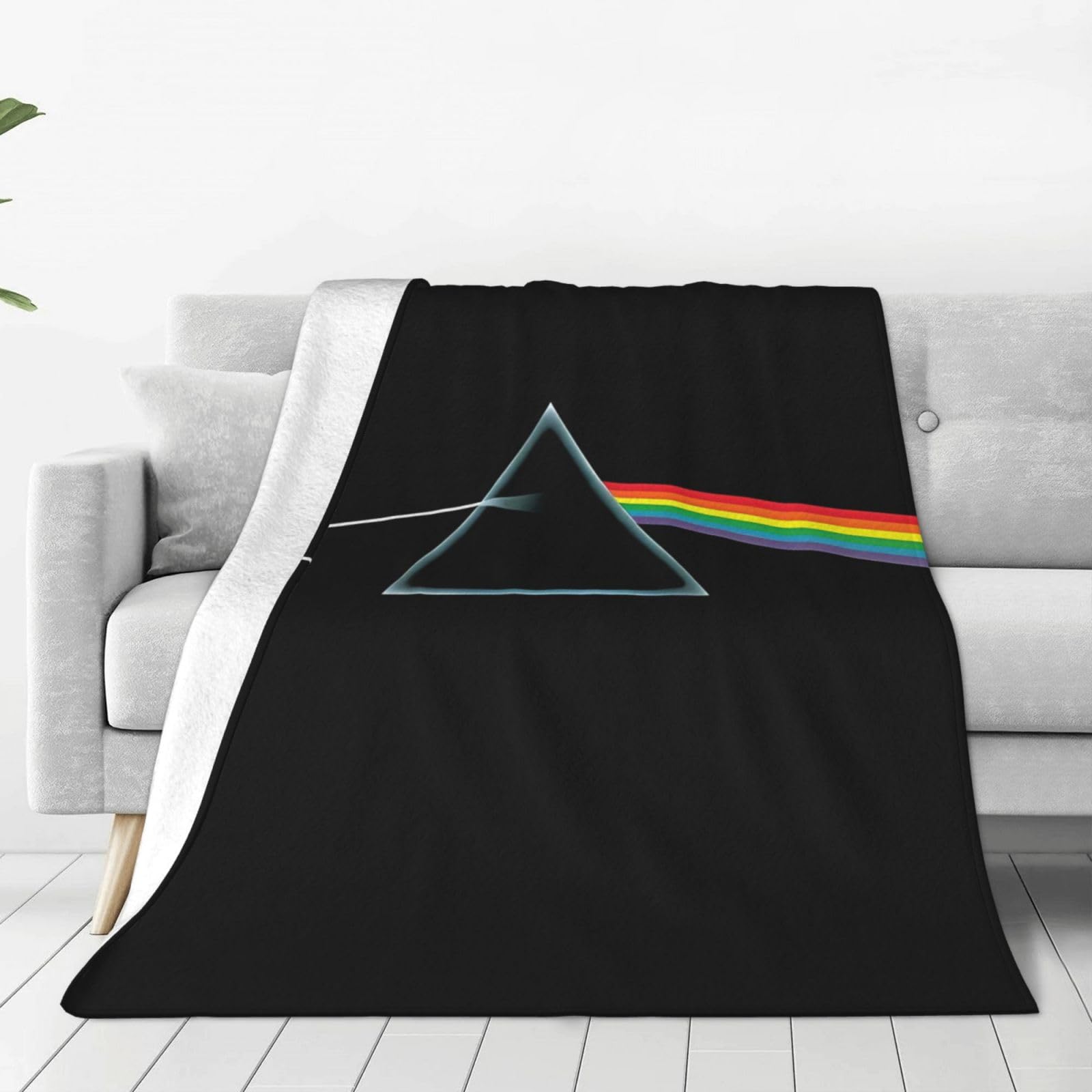 Ezkyztlw As Pic Pink Rainbow Floyd Cute Blanket Soft Lightweight Comfortable Premium Flannel Bed Warmer Air Conditioner Blanket For Bedroom Living Room Sofa All Seasons 60"X50"