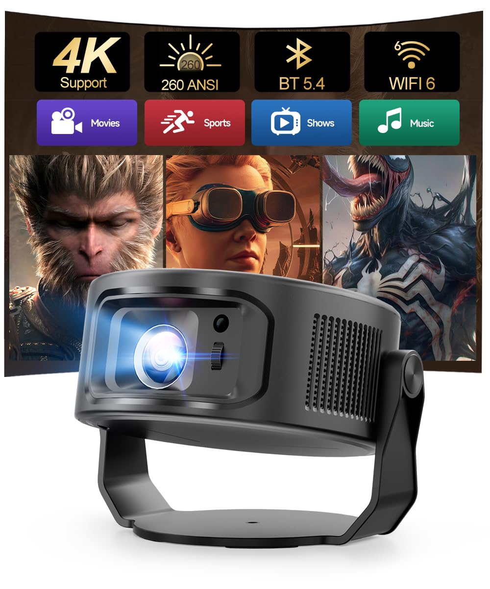 Magcubic Mini projecteur 4K 260 ANSI Wi-FI 6 et Bluetooth 5.4