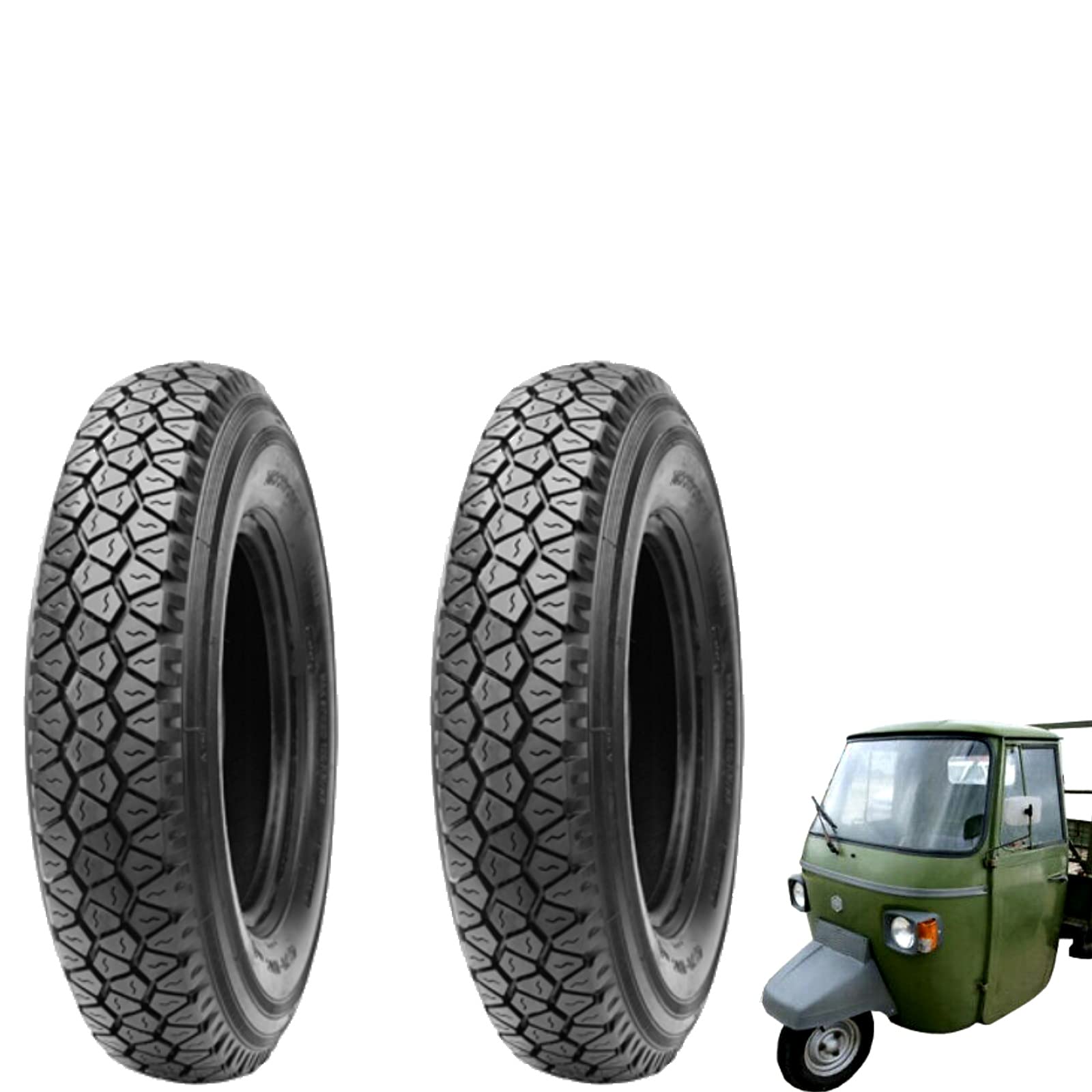 2 Reifen Deestone D810 4.50-10 8PR M+S Reifen Für APE PIAGGIO