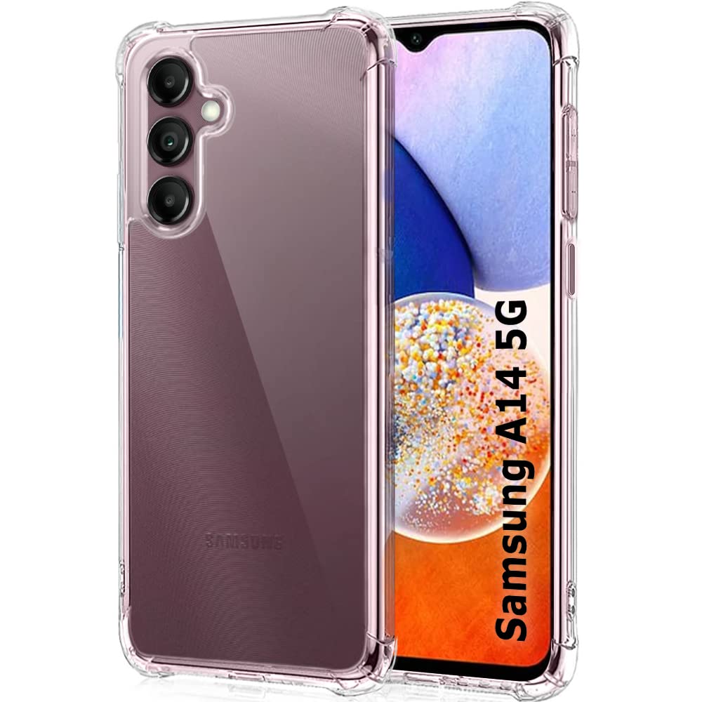 TheGiftKart Shockproof Back Cover Case for Samsung Galaxy A14 4G / A14 5G | Raised Bumps for Camera & Screen Protection | Ultra Clear Soft Silicone Back Cover for Samsung A14 4G / 5G (Transparent) (B0C36ZYS7R) Amazon Price History, Amazon Price Tracker
