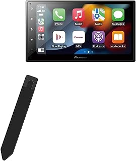 BoxWave Stylus Pouch Compatible with Pioneer DMH-W2770NEX - Stylus PortaPouch, Stylus Holder Carrier Portable Self-Adhesive for Pioneer DMH-W2770NEX - Jet Black