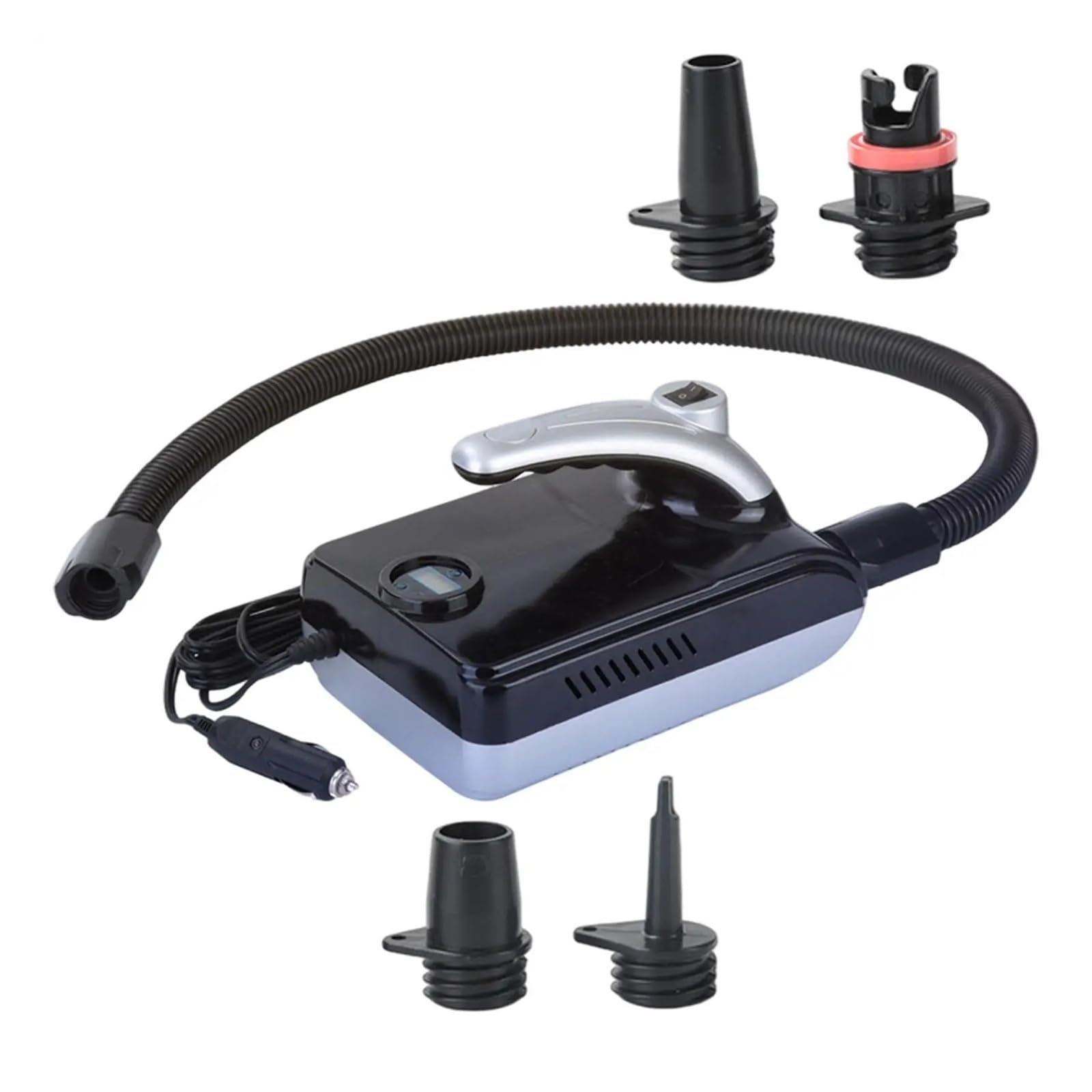 Pompka powietrza, 2 szt. Pompka do deski wiosłowej elektryczna przenośna, 20 PSI 110 W 12 V pompka z diodą LED